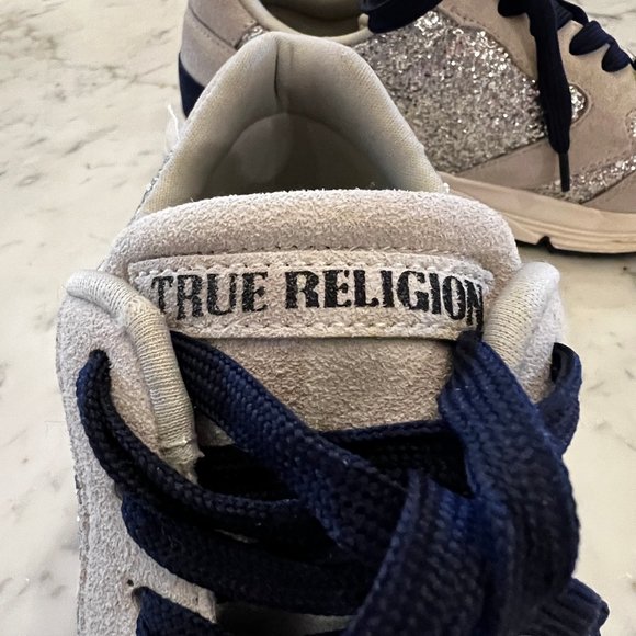 TRUE RELIGION Esther Navy, Gray, Silver Glitter Running Shoes Sneakers S… - Picture 10 of 13